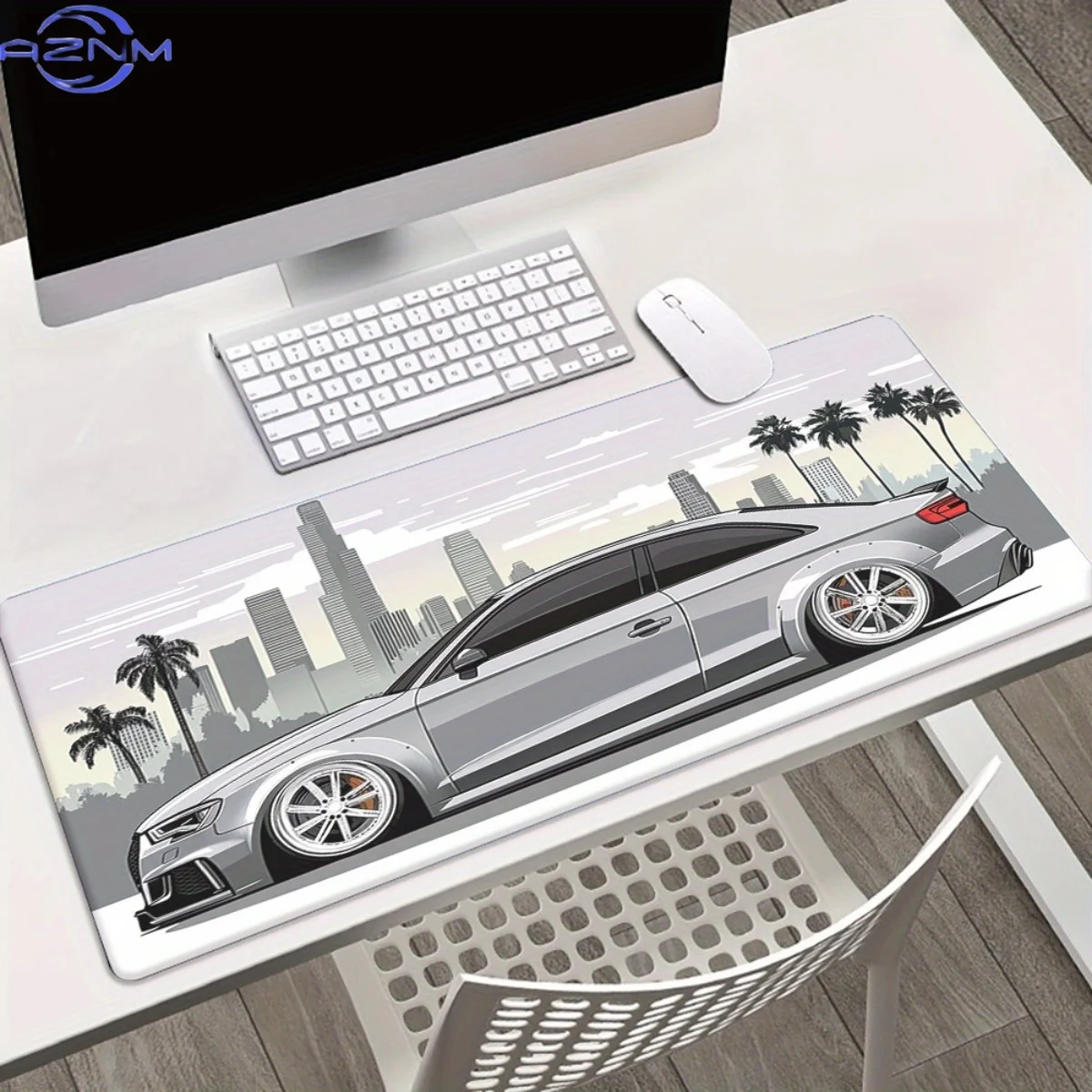 1pc a Desk Pad Featuring a Cityscape Design, High-Definition Print, Versatile XXL Mousepad Suitable for Gaming And Office Use, P