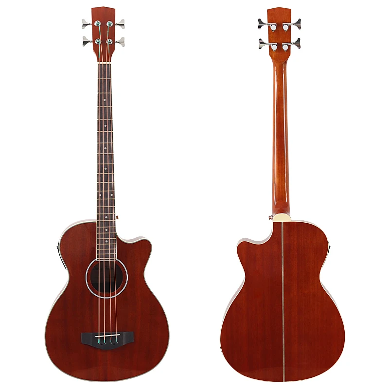 43 inch 4 String Electric Acoustic Bass Guitar 43 Inch Mini Body Folk Bass Guitar With Pick Up