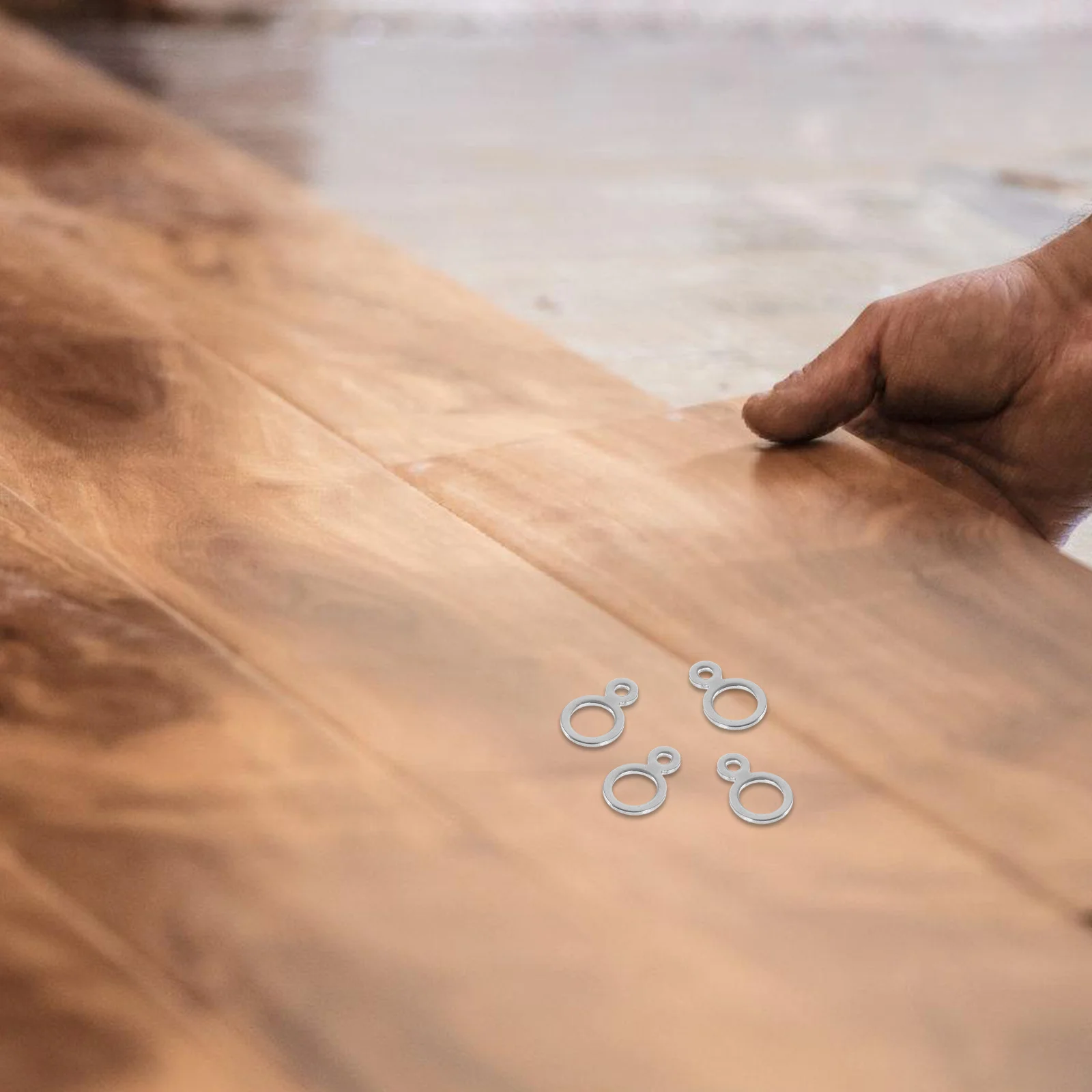 

50Pcs Stainless Steel Double Hole Connector 8-Shaped Buckle for Fishing Lures Accessories Jigging Rings Fasteners Clips