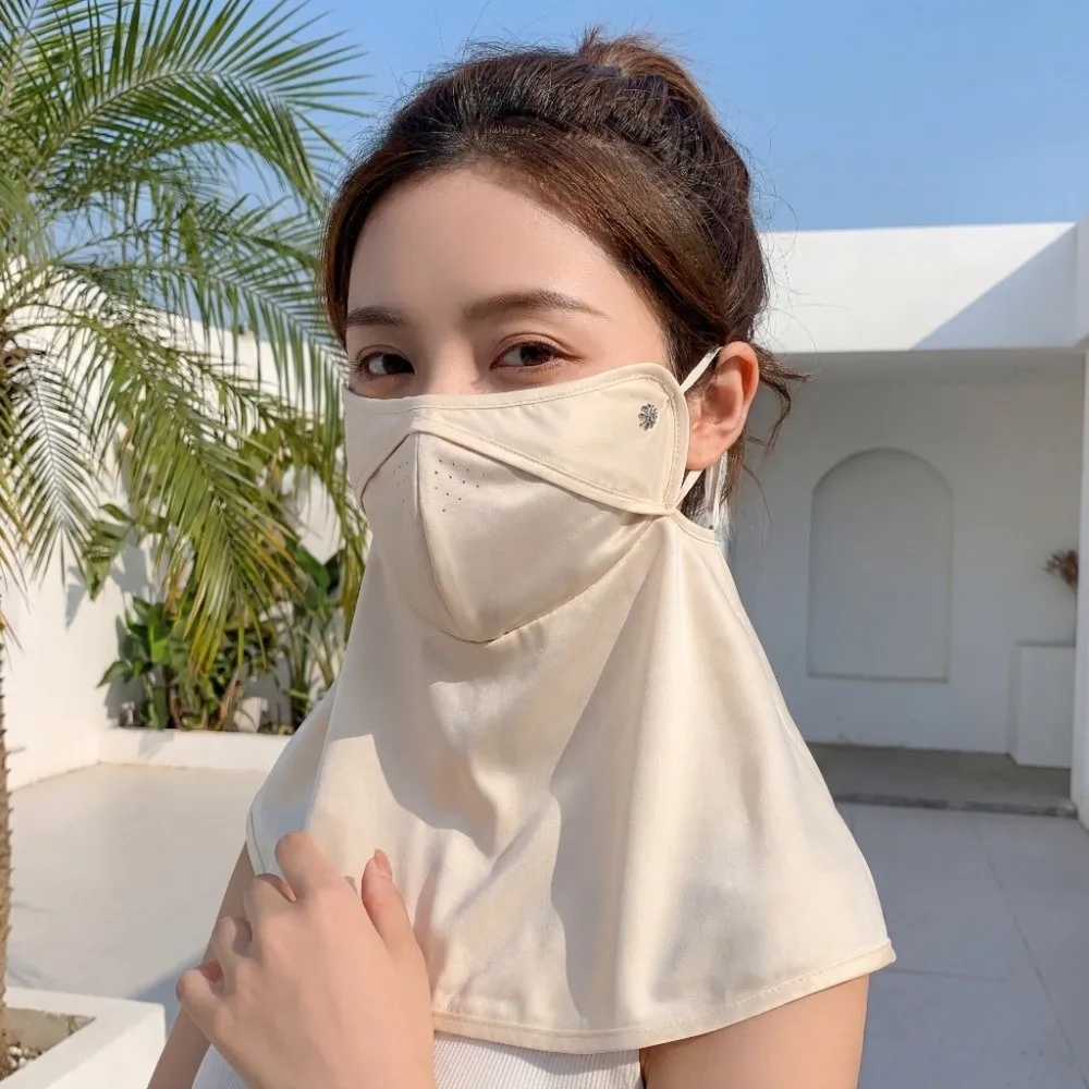 

Cycling Satin Neck Sunscreen Mask Smooth Elastic Face Sun Protection Lightweight Thin Breathable Sunshade Mask School