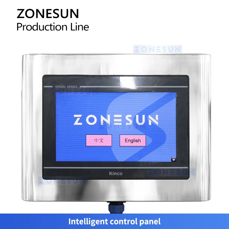 ZONESUN ZS-FAL180G7 التلقائي مسحوق التوابل خط إنتاج القهوة زجاجة ملء السد وضع العلامات وزنها المعدات