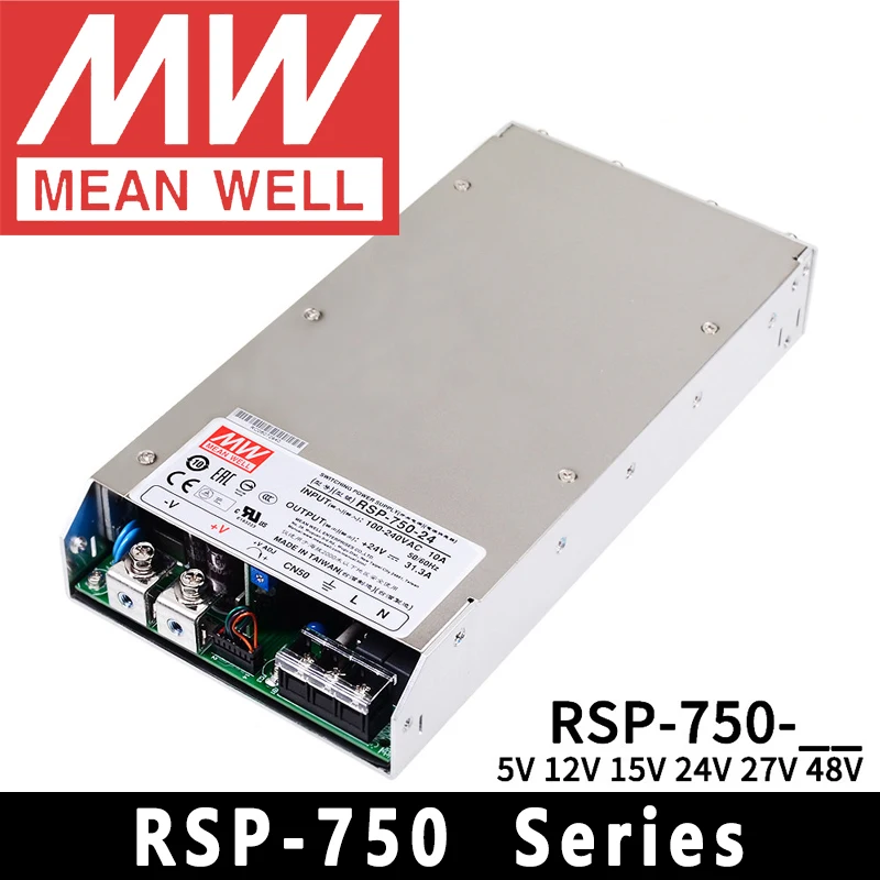 Mean Well RSP-750-5/12/15/24/27/48 meanwell 750W AC/DC Single Output with PFC function Power Supply online store