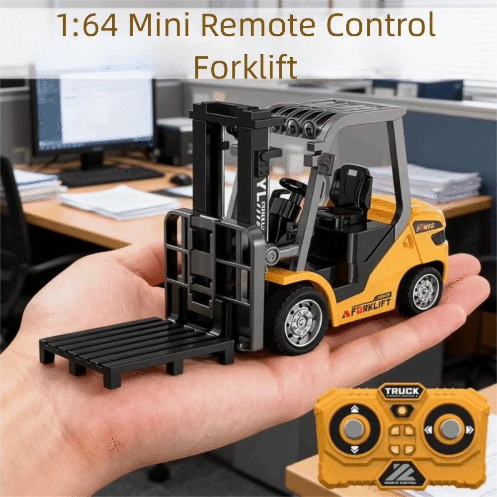 Carretilla elevadora con Control remoto de proporción completa, Mini carretilla elevadora de velocidad Variable remota de 2,4g, Material de aleación, efectos de sonido, carretilla elevadora de aleación