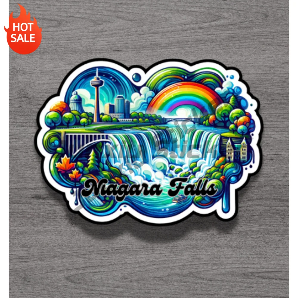 Niagara Falls Travel Souvenir Vinyl Sticker For Laptop And Suitcase Self Adhesive Decal