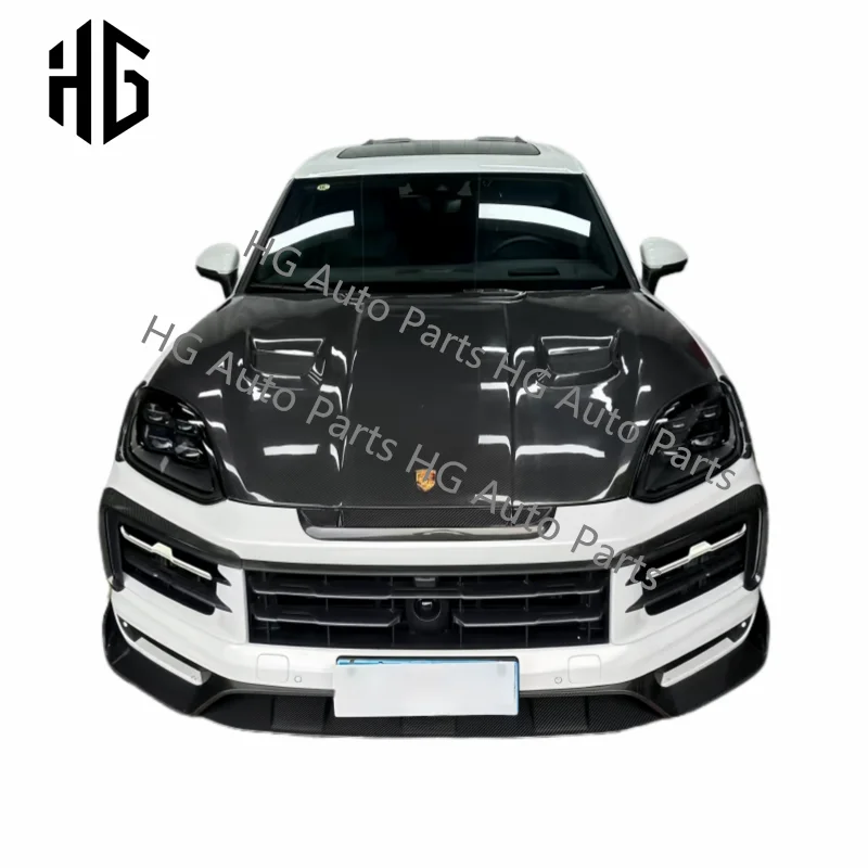 High quality front bumper engine hood for porsche cayenne 9y0 facelift msy style car bonnet hood covers body kit