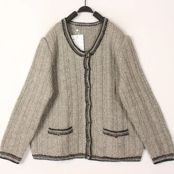 

Vintage Autumn Winter Hand Knitted Wool Sweater Hollow out Bean Design Open Cardigan Women's Fashion Commute Style Long Sleev...