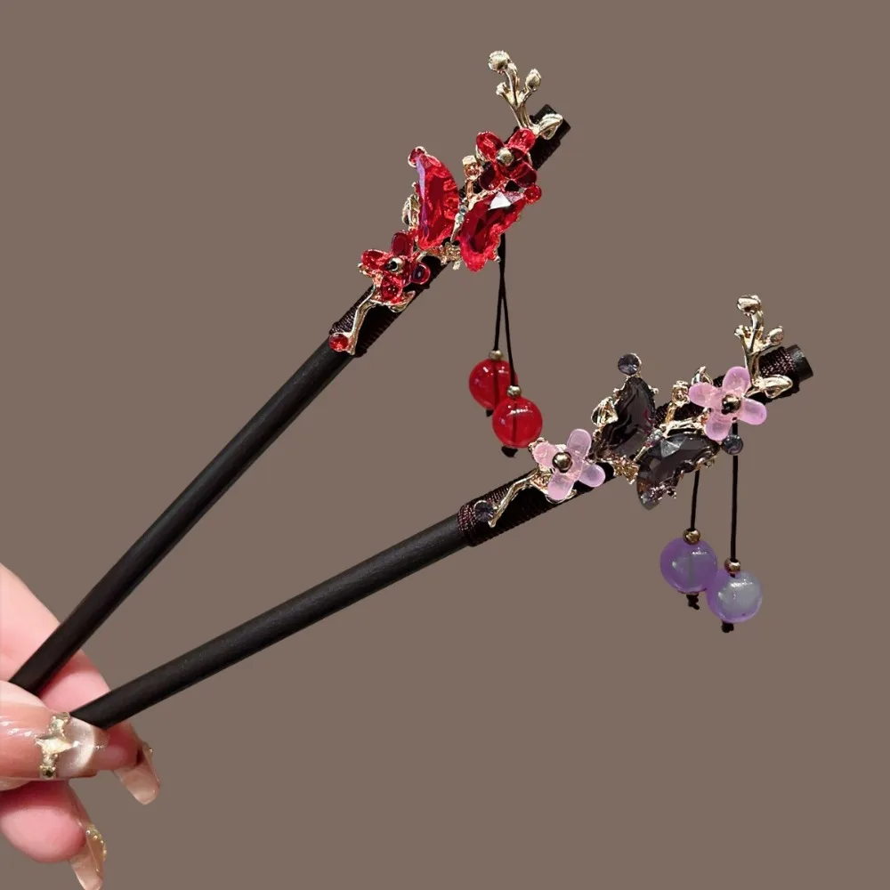 1pc 절묘한 패션 활기찬 중국 머리 스틱 다채로운 악센트와 다양한 동양 디자인 섬세한 Hanfu 액세서리