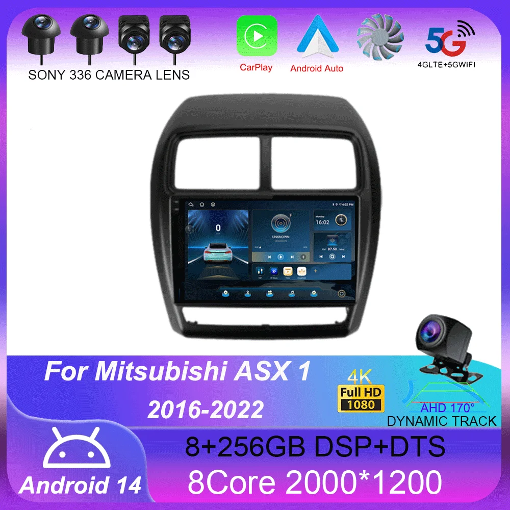 

For Mitsubishi ASX 1 2016 2017 2018 2019 2020-2022 Android 14 Car Radio Multimedia Video Player GPS Navigatio Carplay Stereo DSP