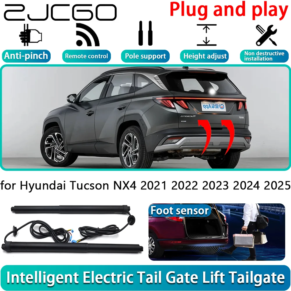 

ZJCGO for Hyundai Tucson NX4 2021 2022 2023 2024 2025 Car Electric Powered Tailgate Power Liftgate Automatic Tailgate System