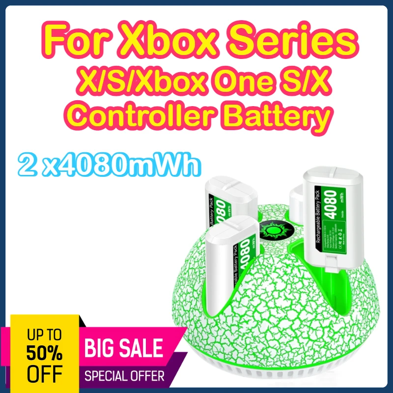 

X701 2 x4080mWh Rechargeable Battery Pack For Xbox Series X/S/Xbox One S/X Controller Battery X701 with Charging Dock
