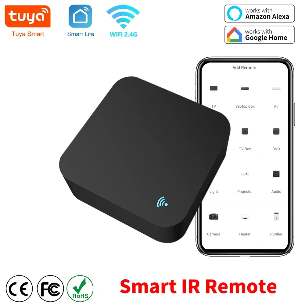 IR Remote Control Smart wifi Universal Infrared Tuya for smart home Control for TV DVD AUD AC Works with Amz Alexa Google Home