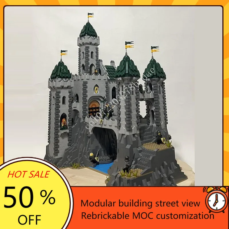 6721PCS Grünen Drachen Stronghold MOC Kreative street view Modell Bausteine Architektur Bildung Montage Modell Spielzeug Geschenk