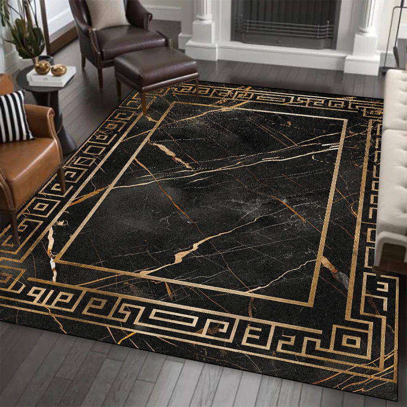 Luxury Living Room Dining Large Carpet Rug for Bedroom Soft Non Slip Floor Mat Washable Non Shedding Lounge Entrance Doormat