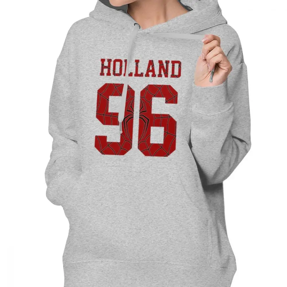 Tom Holland Hoodie Holland Hoodies Streetwear Sexy Hoodies Women Long Sleeve Cotton Printed Oversize Grey Pullover Hoodie