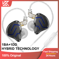 KZ ZSN Pro2 in-Ear Metal Headset 1BA+1DD Hybrid Technology HIFI Bass Headphone Monitoring Earbuds Stage Live Audiophile Earphone