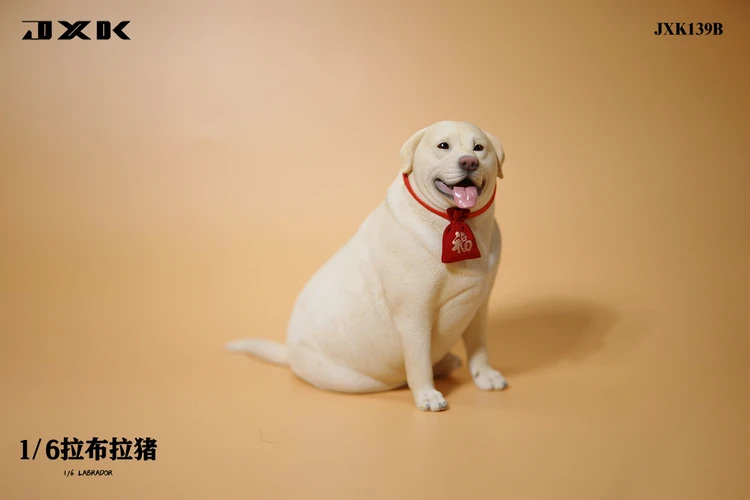 In Stock JXK JXK139 1/6 Scale Soldier Scene Accessories Cute Fat Dog Labra Pig Animal Model with Lucky Bag Collar for 12