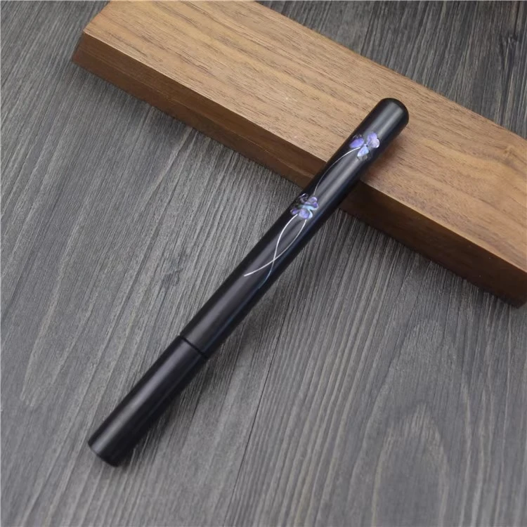 

Ebony Solid Wood Signature Pen, Inlaid Snail Clover Wooden Orb Pen, Student Writing and Calligraphy Back-to-school Gift
