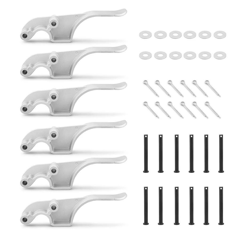 

1705775-1,1703604-1 Алюминиевые опоры для тента грузовика Easy-Off, комплект вертикальных опор из литого алюминия с 6 фиксаторами тента и 12 штифтами