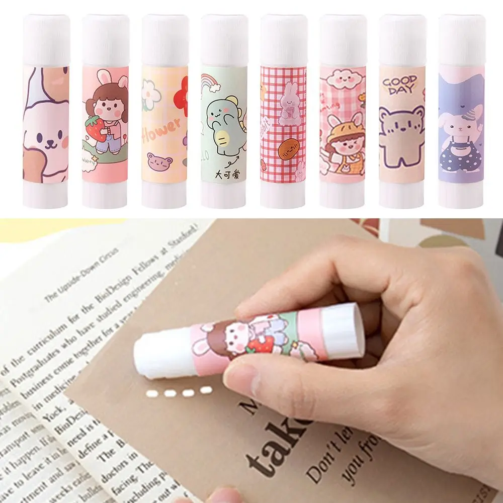 PVA Cartoon Solid Glue Stick, Pequeno Material de Escritório, Ferramentas DIY, 9g