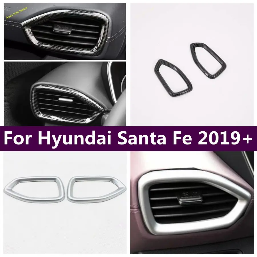 

Dashboard Side Air Conditioning Outlet AC Vent Decoration Frame Cover Trim Fit For Hyundai Santa Fe 2019 - 2023 Car Accessories