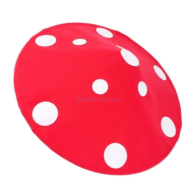 49ME Mushroom Hat For Role Playing Event Soft Breathable Headgear For Cosplay Event