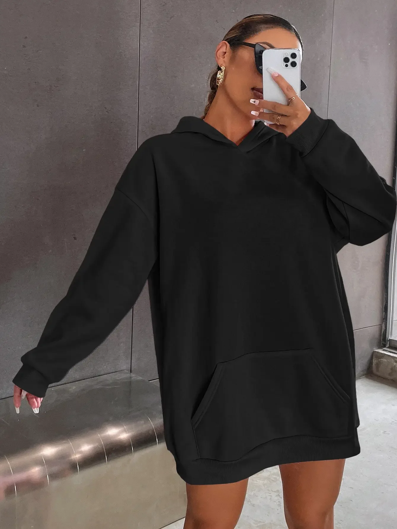 I Hope You Have The Best Day Ever Happy Face Female Cotton Long Sleeves Casual Oversize Hoodies Trend Hip Hop Women Sweatshirts