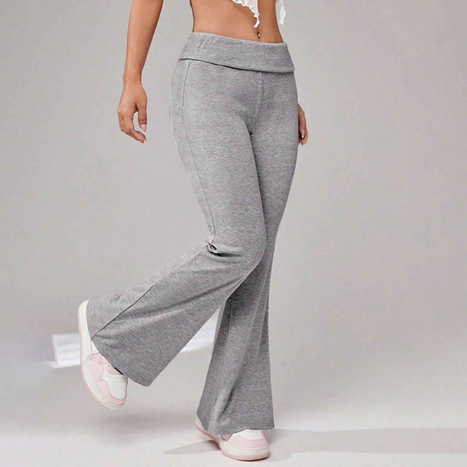 

Casual Flare Pants Women's Loose Casual Bootcut Sweatpants Joggers Yoga Sports Pants Spring Autumn Y2K High Waist Streetwear
