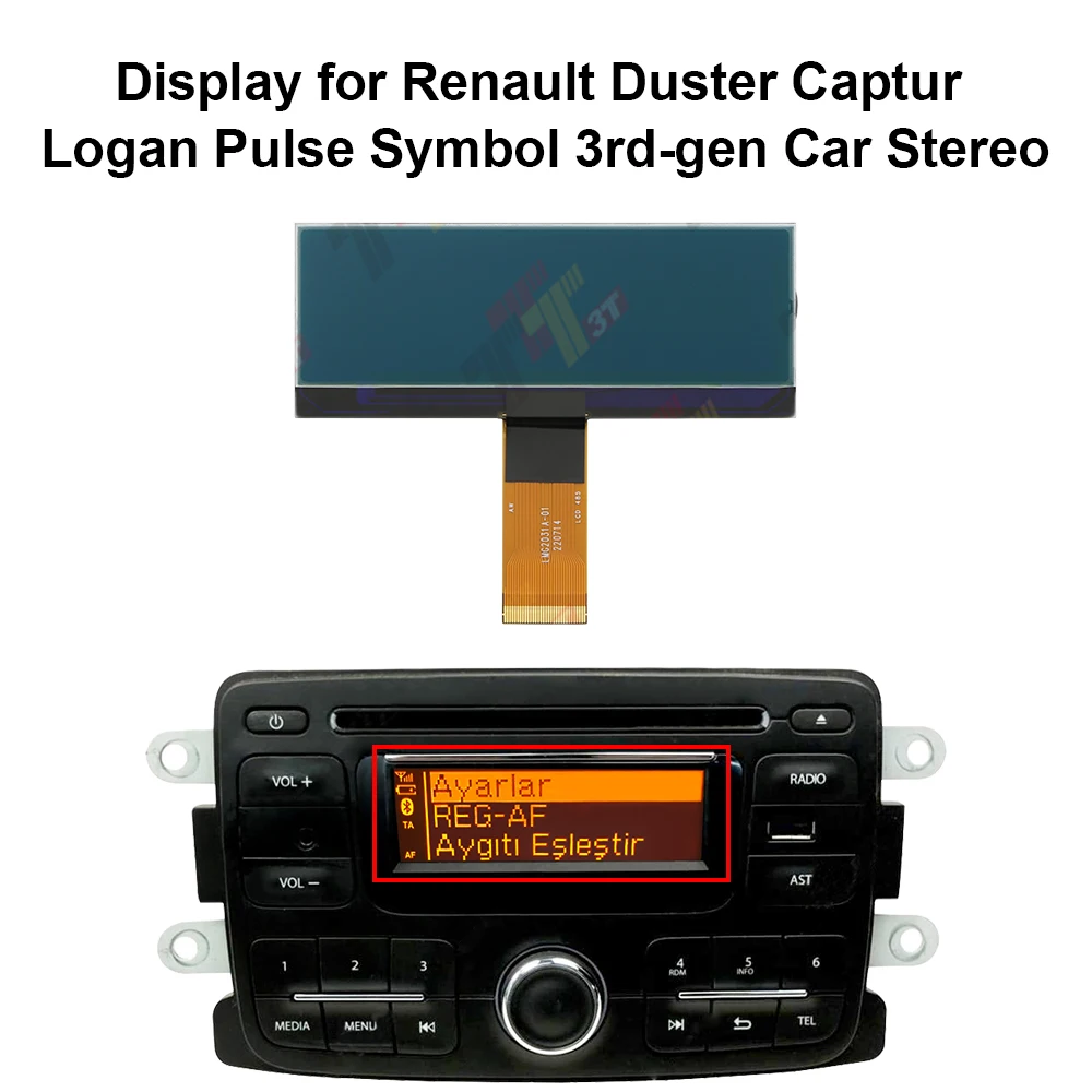 Display for Renault Duster Captur Logan Pulse Symbol 3rd-gen Car Stereo