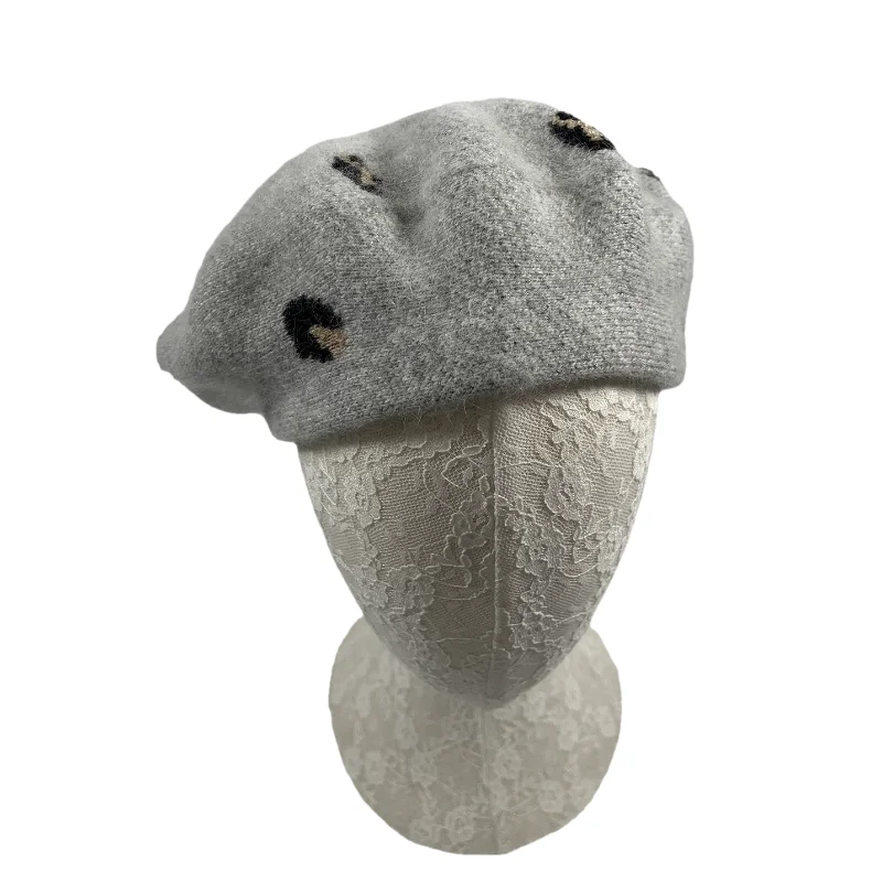 

Beret Women Winter Wool Angora Knit Hat Leopard Warm Soft Accessory For Autumn Outdoors Sports Cold Weather