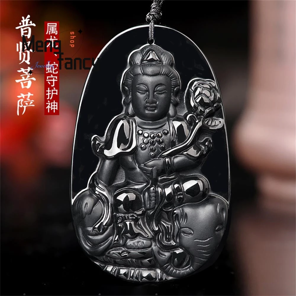 

Natural A-goods Jadeite Jade Ink Cui Zodiac Guardian Deity Pendant Simple Exquisite Fashion Luxury Fine Jewelry Amulets Mascots