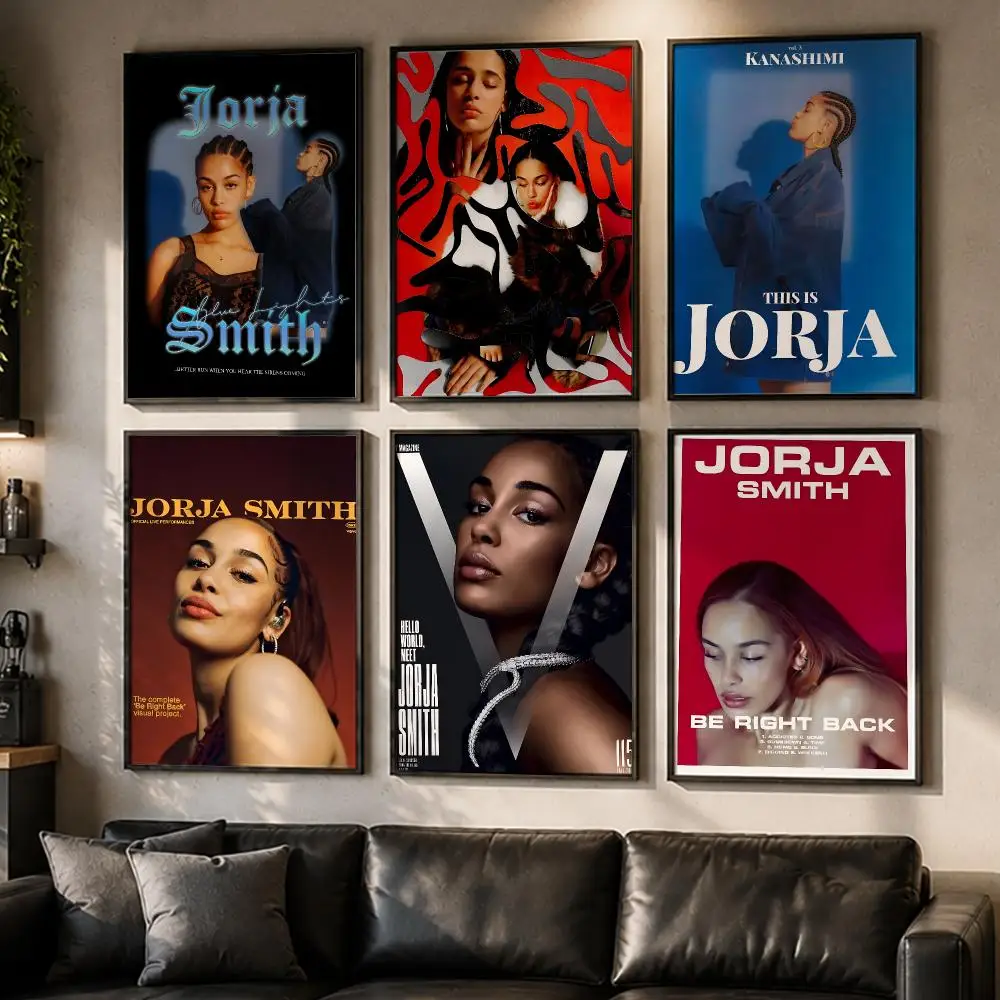 Smooth Singer Jorja Smith Poster No Glue Residue Self-Adhesive Art Poster Wall Decor for Bedroom Living Room