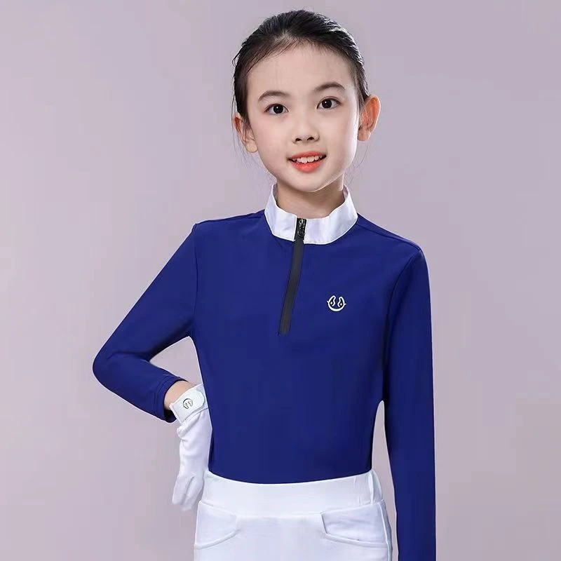 Kids Horse Riding Clothes Set Equestrian Riding Pants T-Shirt Breeches Sport Suits Kids Riding Leggings Shirts Tops Matching