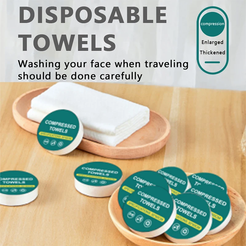 Sterilized Compressed Towel Individually Wrapped Extra Thick Non-Woven Fabric for Travel Camping