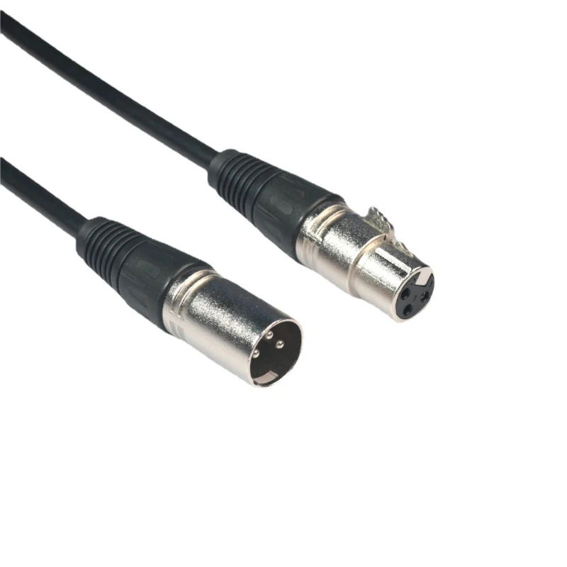 XLR Microphone Cable connector 3 pin Male to Female Mixer Audio RCA HiFi cavo microfono Mic speaker Amplifier Cable Black