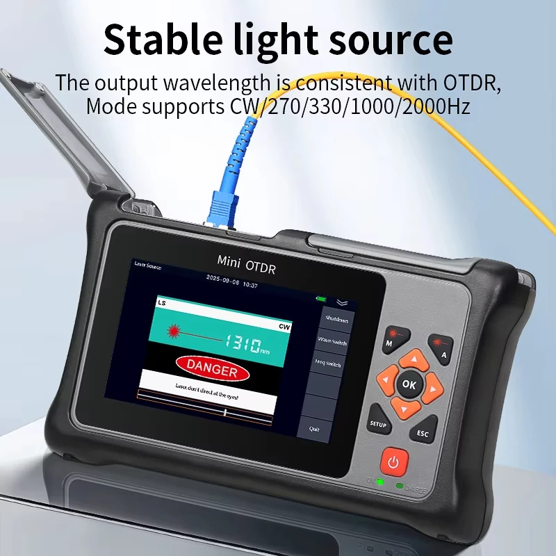 KP800 OTDR Активный прямой тест волокна, светодиодное отражение оптического волокна с тестером кабеля Ethernet, 1310, 1550, 1610, 1625, 1650 нм, OPM, VFL