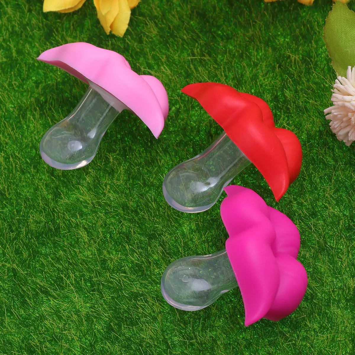 

3Pcs Pacifier for Baby Silicone Kiss Lip Design Infant Soother Safe Material Cute Funny Style Newborn Nipple