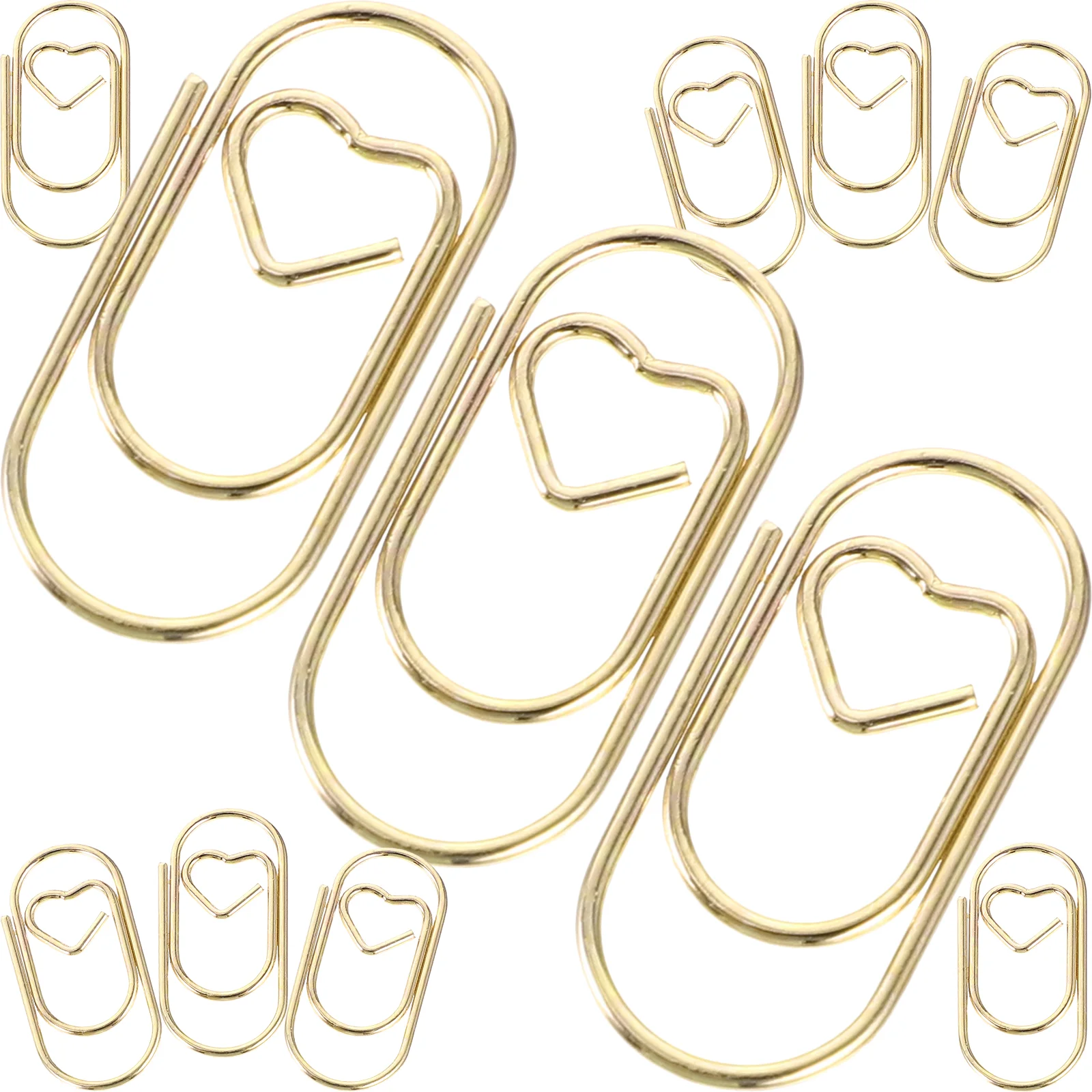 100 Pcs Metal Mini Paper Clips Diary Office 100pcs (Rose Gold) Small Multi-use Craft Exquisite File Lovely Delicate