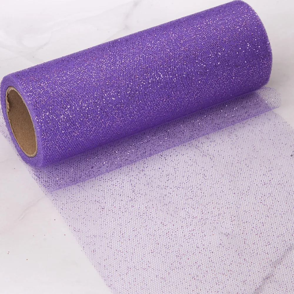 New 10yard*15cm Gauze Sequin Mesh Fabric Glitter DIY Tulle Rolls Multiple Colors Sequin Netting Fabric Baby Shower