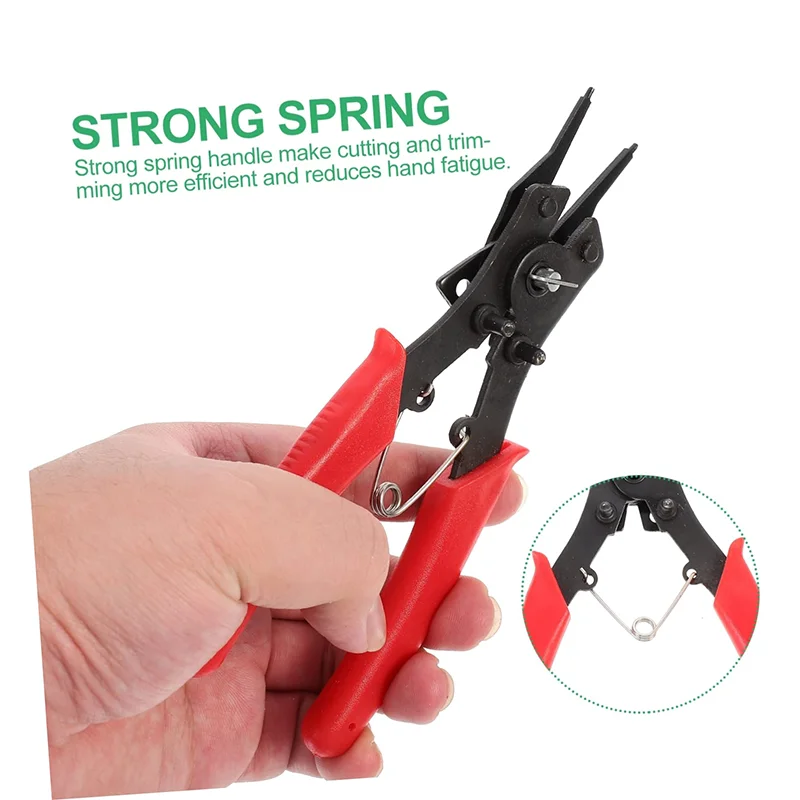 4-in-1 Of Snap Ring Pliers Spring Release Ring Tool Candle Cover Snap Ring Pliers Disassembly Ring Pliers Red Repair Tool