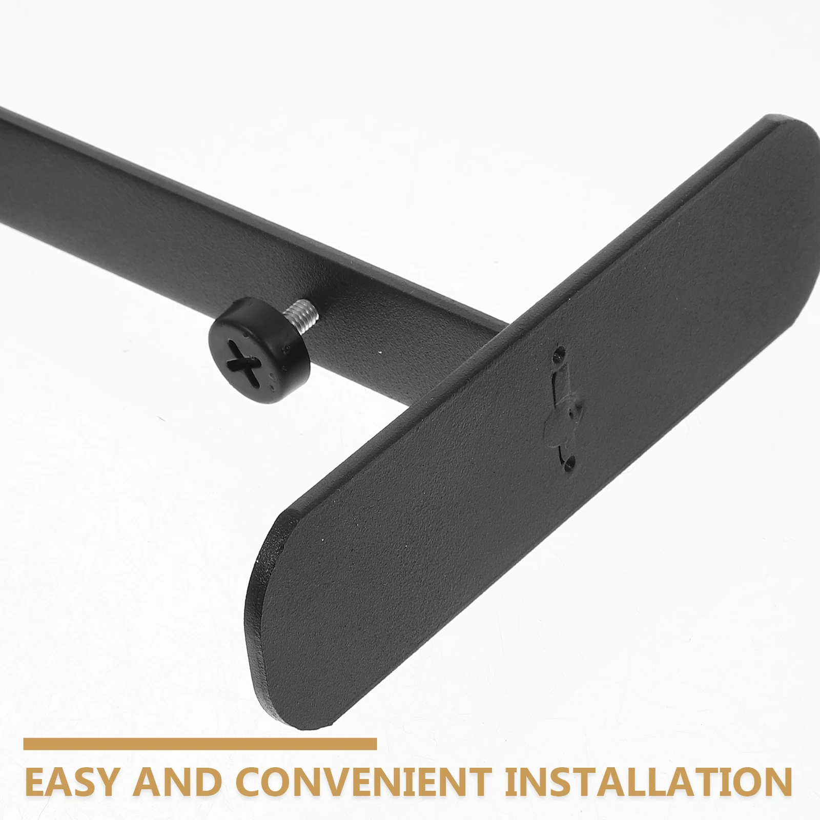 

2pcs T-shaped for Desk Pegboard Panels Black Stand Strong Tabletop Pegboard Stand Stainless Installation Hardware