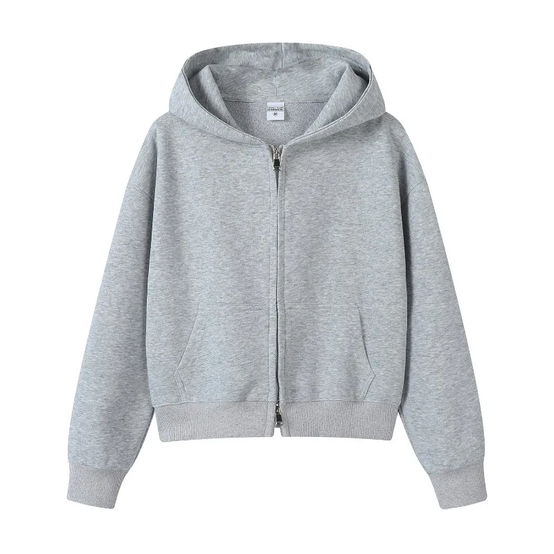 Men's a Women's SimpleThick Jacket Adult Zipper Loose Sweatshirt Women's Solid Color Casual Jacket Men's Sports Hoodie Versatile