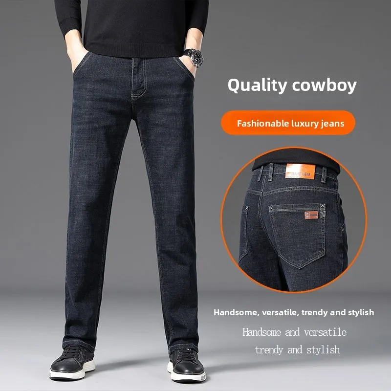 Y2k Black Baggy Jeans VersatileTrousers Men Streetwear Casual Slim Jogging Wide Leg Oversize Long Male Denim Pants Autumn Winter
