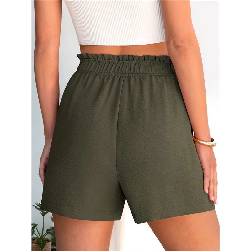 Short de salon élégant taille haute pour femmes, bas confortable, vêtements de plage et de vacances, nouvelle collection été