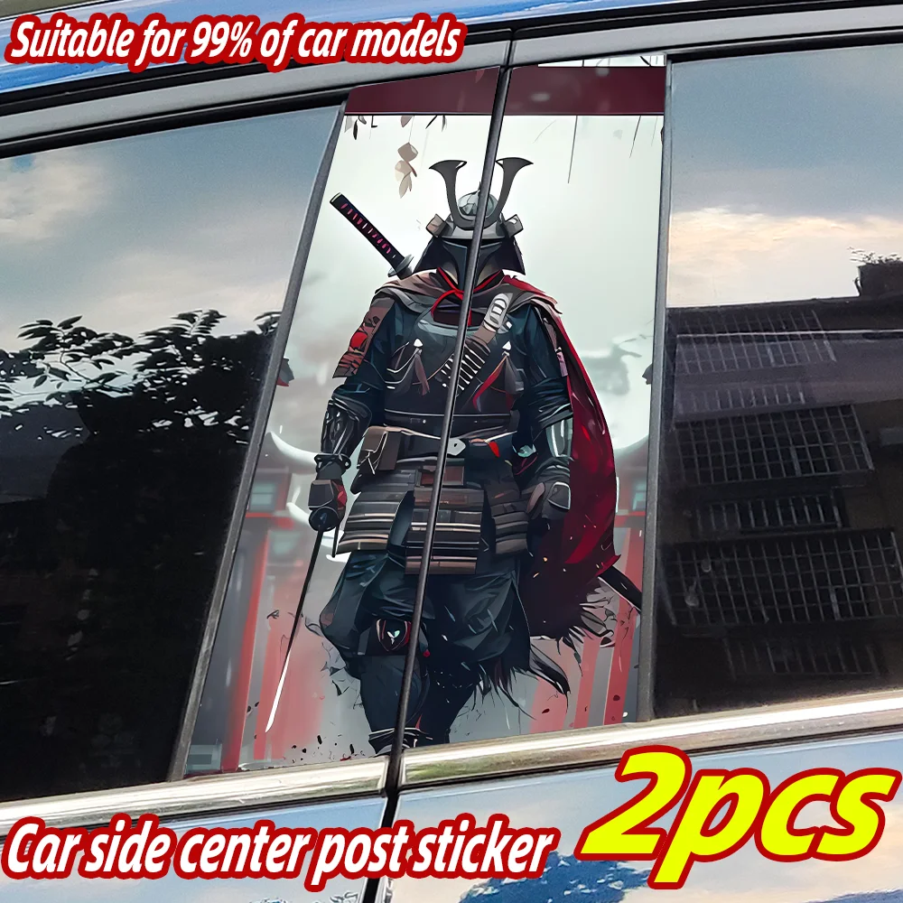 

Samurai Car Stickers Auto B Pillar Waterproof Center Column Decoration Cover Scratches DIY Car Door Pillar PET Decal Accessories