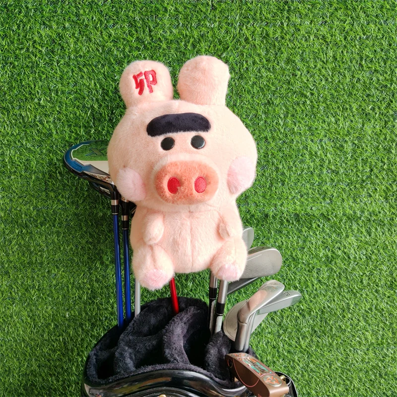 pig-460cc-ゴルフ-ドライバー-ヘッドカバー-プラッシュ-ピンクカラー-no1-クラブ-ヘッドカバー