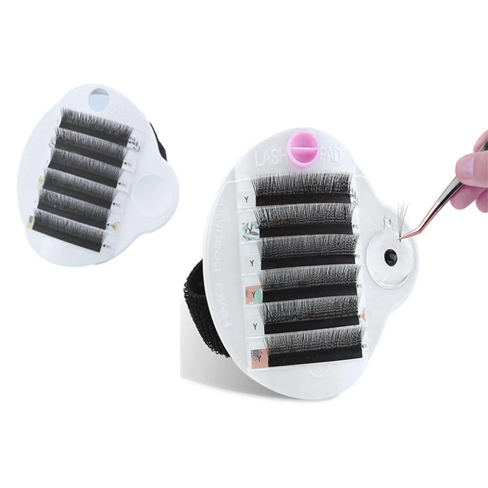 Individual Eyelash Extension Plate Hand Palette Tray Tool Lightweight Lash Holder for Professional Eyelash Kit
