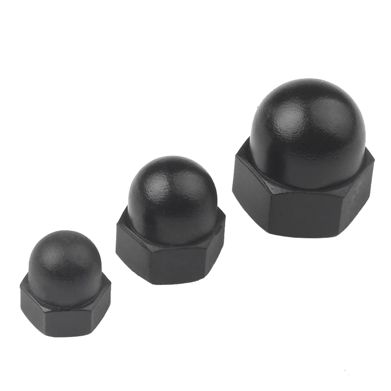 DIN1587 M3 M4 M5 M6 M8 M10 M12 Plastic White/ Black Nylon Cap Nuts Decorative Cover Semicircle Acorn Nut