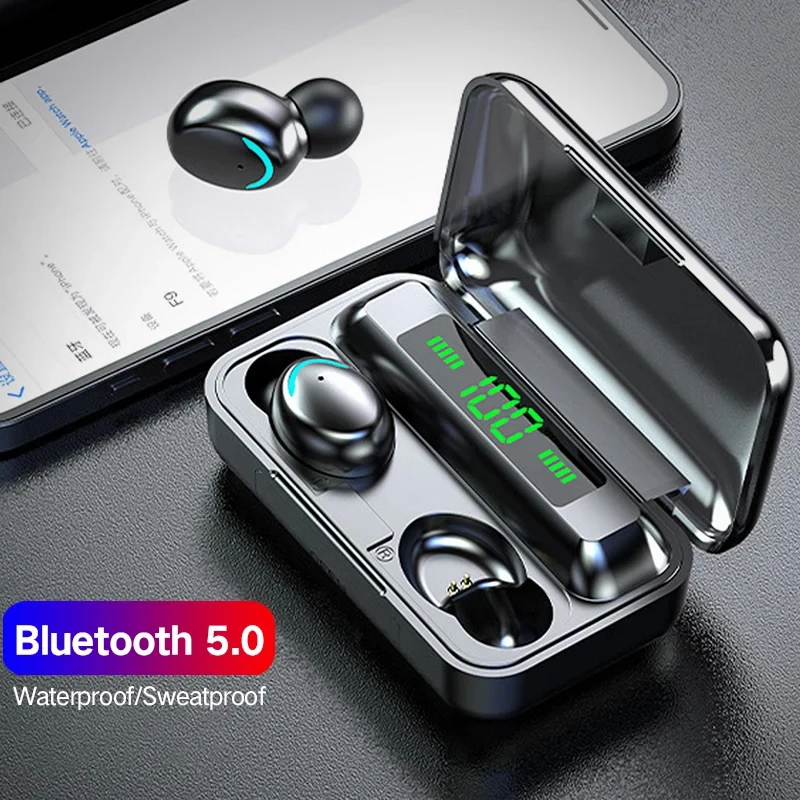 TWS Wireless Bluetooth Headphones LED Display 9D Stereo In-Ear Sports Waterproof game Bluetooth 5.3 Headset 1200mAH Charging Box