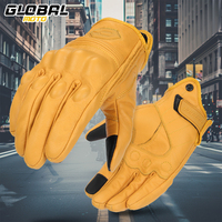 Motorcycle Gloves Leather Motorbike Touch Screen Glove Motocross Full Finger Protective Gloves Moto Non-slip Riding Gloves M-2XL