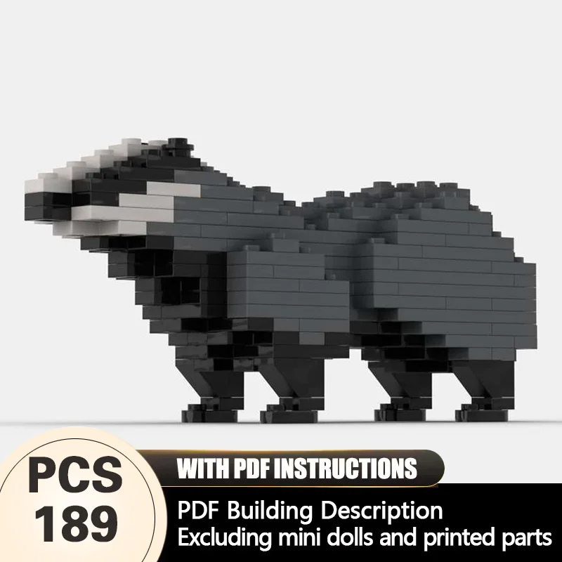 

Creators Animal Series Model MOC Building Bricks Mustelidae Modular Technology Gifts Holiday Assemble Children Toys Suit